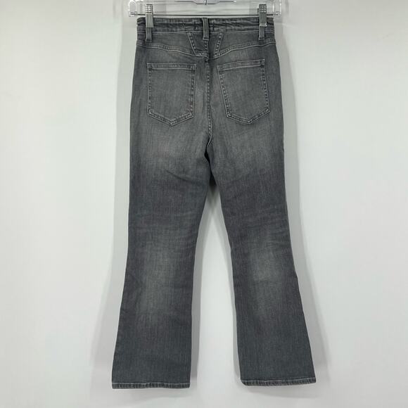 Closed High Waist Crop Flare Jeans Button Fly Gray - Picture 5 of 10